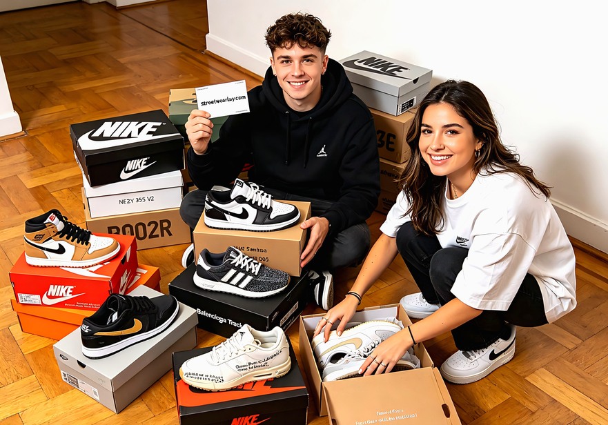 Jordan 9 rep sneaker haul with couple and Nike boxes